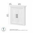 Key West Bathroom Wall Cabinet with Doors in White Ash - Engineered Wood