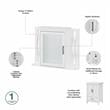Key West Bathroom Medicine Cabinet with Mirror in White Ash - Engineered Wood