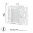 Key West Bathroom Medicine Cabinet with Mirror in White Ash - Engineered Wood