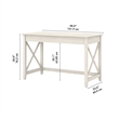 Key West 48W Writing Desk in Linen White Oak - Engineered Wood