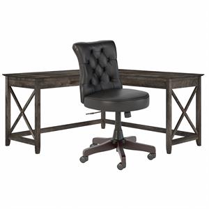 Key West 60W L Shaped Desk and Chair Set