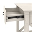 Key West Console Table with Drawers and Shelves in Linen White - Engineered Wood