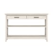 Key West Console Table with Drawers and Shelves in Linen White - Engineered Wood