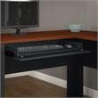 Fairview L Shaped Desk with Hutch and Storage Set in Black - Engineered Wood