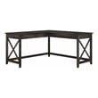 Key West 60W L Shaped Desk in Dark Gray Hickory - Engineered Wood