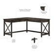 Key West 60W L Shaped Desk in Dark Gray Hickory - Engineered Wood