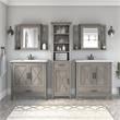 Bush Key West Engineered Wood Vanity Set with Linen Tower in Driftwood Gray