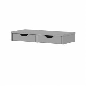 universal desktop organizer with drawers in cape cod gray - engineered wood