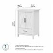 Key West 24W Bathroom Vanity with Sink in White Ash - Engineered Wood