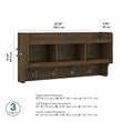 Woodland 40W Wall Mounted Coat Rack in Ash Brown - Engineered Wood