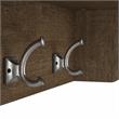 Woodland 40W Shoe Bench w/ Shelves and Coat Rack in Ash Brown - Engineered Wood
