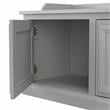 Woodland 40W Entryway Bench with Doors in Cape Cod Gray - Engineered Wood