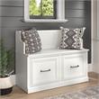 Woodland 40W Entryway Bench with Doors in White Ash - Engineered Wood