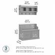 Woodland Entryway Bench with Doors and Wall Shelf in Gray - Engineered Wood