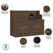 Woodland Entryway Storage Set with Doors in Ash Brown - Engineered Wood