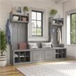 Woodland Entryway Storage Set with Doors in Cape Cod Gray - Engineered Wood