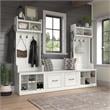 Woodland Entryway Storage Set with Doors in White Ash - Engineered Wood