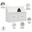 Woodland Entryway Storage Set with Doors in White Ash - Engineered Wood