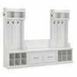 Woodland Entryway Storage Set with Doors in White Ash - Engineered Wood