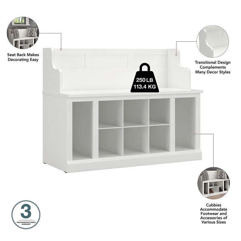 Woodland Entryway Storage Set with Drawers in White Ash - Engineered Wood