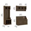 Woodland Full Entryway Storage Set with Doors in Ash Brown - Engineered Wood