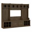 Woodland Full Entryway Storage Set with Doors in Ash Brown - Engineered Wood