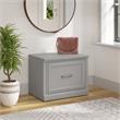 Woodland 24W Small Shoe Bench with Drawer in Cape Cod Gray - Engineered Wood