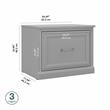Woodland 24W Small Shoe Bench with Drawer in Cape Cod Gray - Engineered Wood