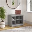 Woodland 24W Small Shoe Bench with Shelves in Cape Cod Gray - Engineered Wood