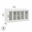 Woodland 40W Shoe Storage Bench with Shelves in White Ash - Engineered Wood