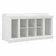 Woodland 40W Shoe Storage Bench with Shelves in White Ash - Engineered Wood