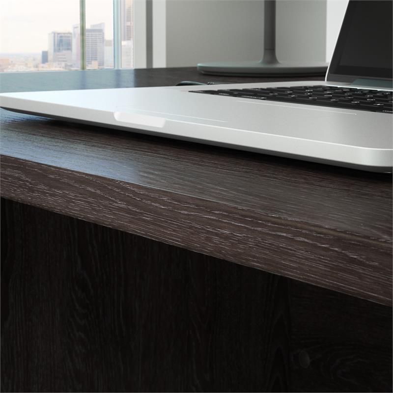 Kensington 60W Office Desk in Charcoal Gray Engineered Wood