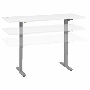 Cabot 72W Electric Height Adjustable Standing Desk in White - Engineered Wood