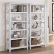 Key West 5 Shelf Bookcase Set in Pure White Oak - Engineered Wood