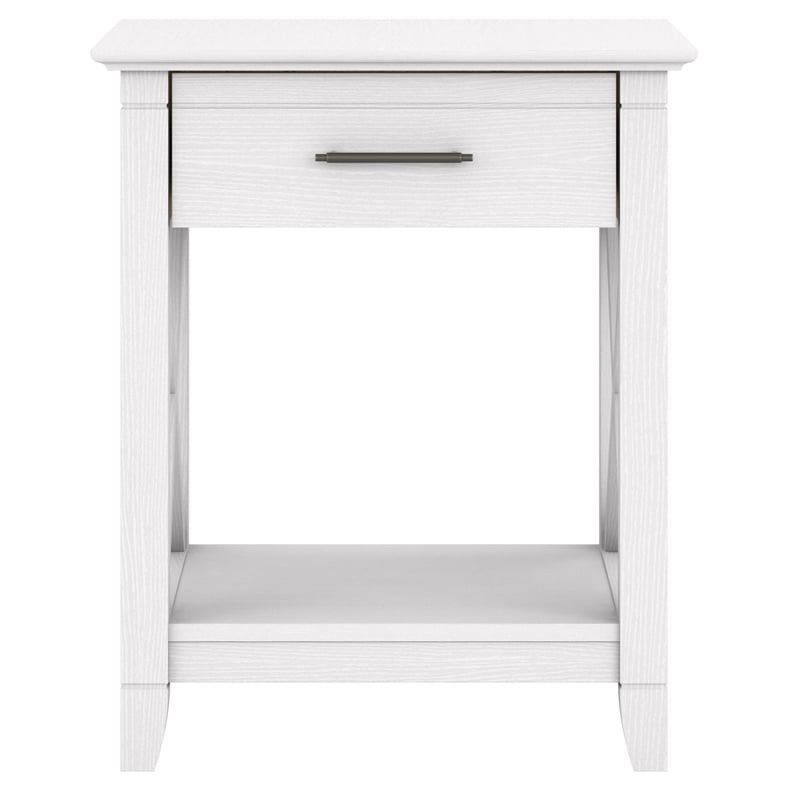 Key West End Table with Storage in Pure White Oak - Engineered Wood