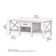 Key West Coffee Table with Storage in Pure White Oak - Engineered Wood