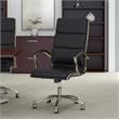 Bush Somerset Upholstered Faux Leather Executive Office Chair in Black