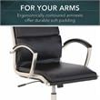 Bush Somerset Upholstered Faux Leather Executive Office Chair in Black