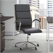 Bush Somerset Upholstered Faux Leather Executive Office Chair in Dark Gray