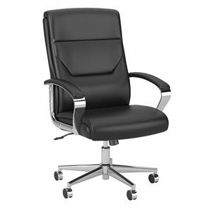 Somerset High Back Leather Executive Office Chair in Black - Bonded Leather