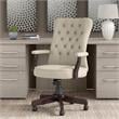 Bush Cabot High Back Fabric Office Chair with Steel Base in Cream