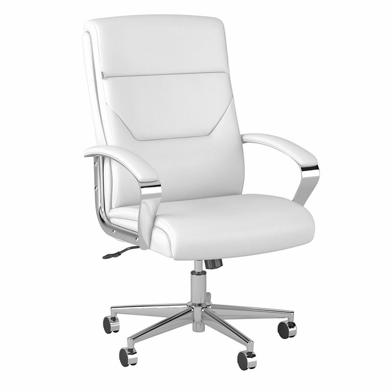 Cabot High Back Leather Executive Office Chair in White