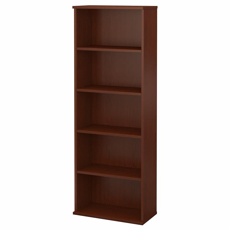 Commerce 5 Shelf Bookcase in Autumn Cherry Engineered Wood CMB124AT