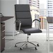 Bush Cabot High Back Faux Leather Executive Office Chair in Dark Gray