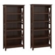 Key West 5 Shelf Bookcase Set in Bing Cherry - Engineered Wood