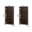 Key West 5 Shelf Bookcase Set in Bing Cherry - Engineered Wood