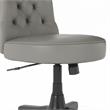Bush Fairview Mid Back Faux Leather Office Chair in Light Gray