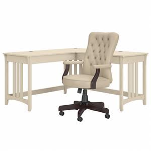 Salinas L Shaped Desk with High Back Chair