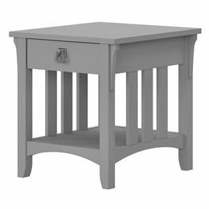 Salinas End Table with Storage in Cape Cod Gray - Engineered Wood