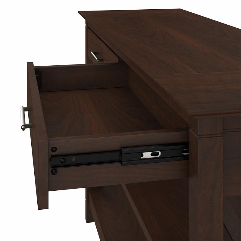 Key West TV Stand with Coffee and End Tables in Bing Cherry - Engineered Wood